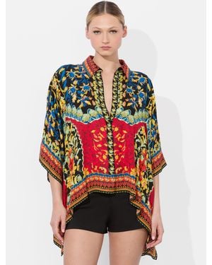 Alice + Olivia Deanne Button Down Blouse - Red