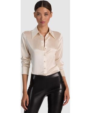 Alice + Olivia Willa Silk Blouse - White