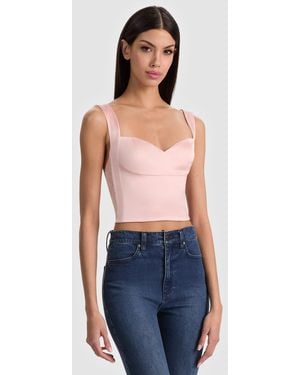 Alice + Olivia Eve Bustier Top - Blue