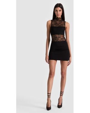 Alice + Olivia Nichol Lace Mini Dress - Black