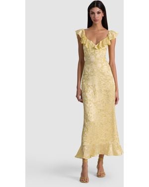 Alice + Olivia Gemma Midi Dress - Metallic