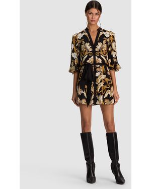 Alice + Olivia Antonette Mini Shirtdress - Black