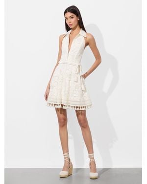 Alice + Olivia Lucy Mini Shirt Dress - White