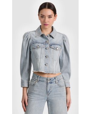 Alice + Olivia Lana Denim Jacket - Blue