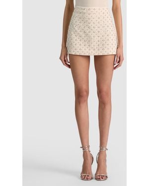 Alice + Olivia Rubi Embellished Mini Skirt - White
