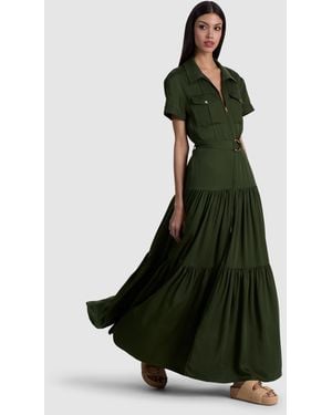Alice + Olivia Lucy Maxi Shirt Dress - Green