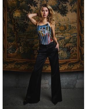 Alice + Olivia Cressida Corset Top - Black