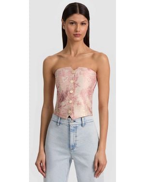 Alice + Olivia Kelcey Strapless Vest - Blue