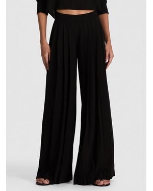 Alice + Olivia Jenna Pleated Pant - Black