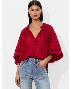 Alice + Olivia Josephine Blouse - Red