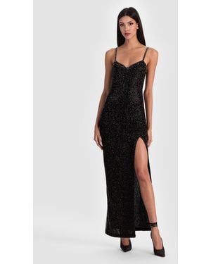 Alice + Olivia Nina Embellished Maxi Dress - Blue
