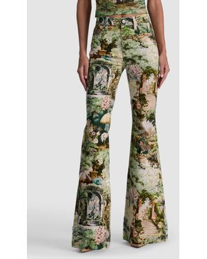 Alice + Olivia Beautiful Printed Jean - Green