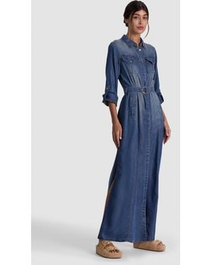 Alice + Olivia Chassidy Maxi Denim Dress - Blue