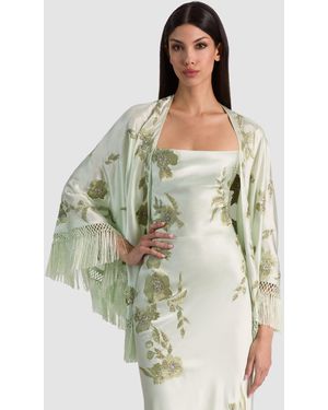Alice + Olivia Marlene Shawl Scarf - Green