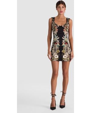 Alice + Olivia Renee Fitted Mini Dress - White