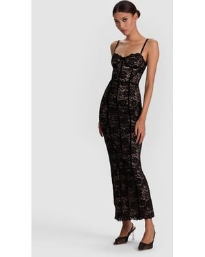 Alice + Olivia Carissa Lace Maxi Dress - Black