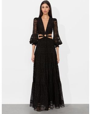 Alice + Olivia Patrica Tiered Dress in Green | Lyst