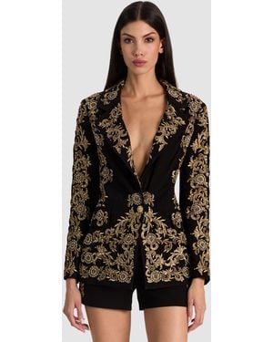 Alice + Olivia Ivan Embellished Blazer - Black