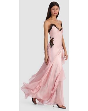 Alice + Olivia Shelba Ruffled Gown - Pink