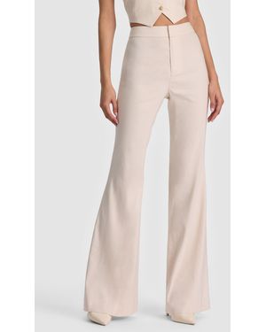 Alice + Olivia Linden Linen Bootcut Trouser - Pink