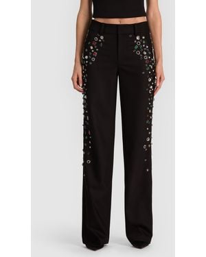 Alice + Olivia Alexander Embellished Trouser - Black