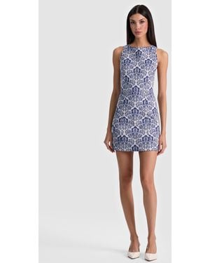 Alice + Olivia Eva Mini Dress - Blue