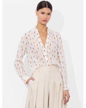 Alice + Olivia Eloise Button Down Blouse - Natural