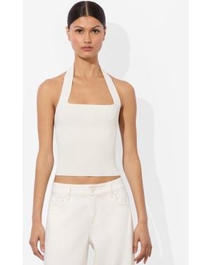 Alice + Olivia Celly Halter Tank - White