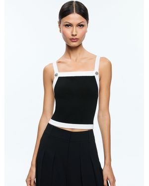 Alice + Olivia Dandi Knit Tank - White