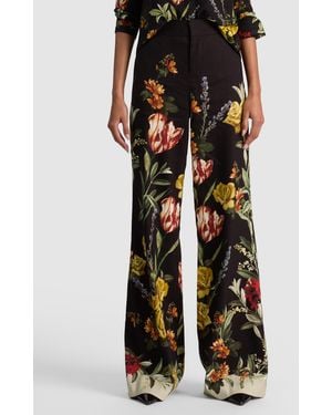 Alice + Olivia Dylan Linen Pant - Black