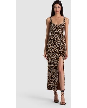 Alice + Olivia Eve Embellished Midi Gown - White
