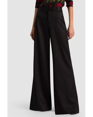 Alice + Olivia Shane Wide Leg Pant - Black