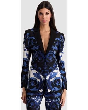Alice + Olivia Breann Printed Blazer - Blue
