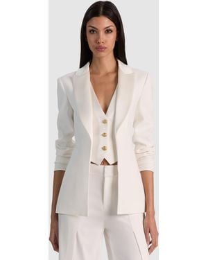 Alice + Olivia Alton Blazer With Vest - Natural