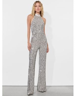 Alice + Olivia Cataline Sequined Wide-Leg Jumpsuit - Metallic