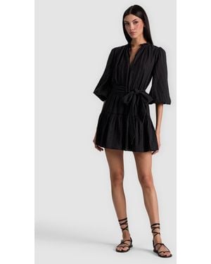 Alice + Olivia Sadie Mini Shirt Dress - Black