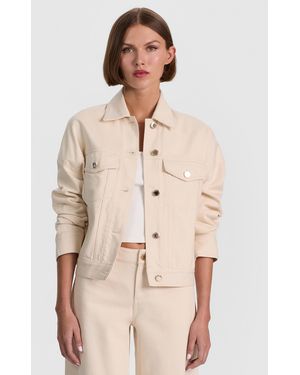 Alice + Olivia Jesse Oversized Denim Jacket - Natural