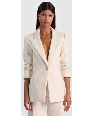 Alice + Olivia Burns Fitted Blazer - Natural