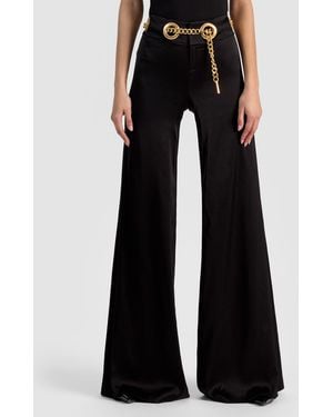 Alice + Olivia Olivia Wide Leg Chain Belt Pant - Black