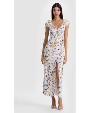 Alice + Olivia Tara Midi Slip Dress - White