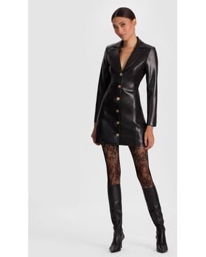 Alice + Olivia Michelle Vegan Blazer Dress - Black