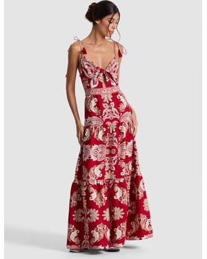 Alice + Olivia Minka Maxi Dress - Red