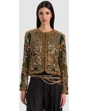 Alice + Olivia Kidman Embellished Jacket - Green