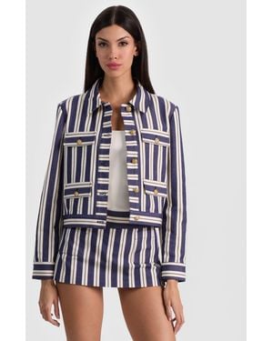 Alice + Olivia Alex Cropped Jacket - White