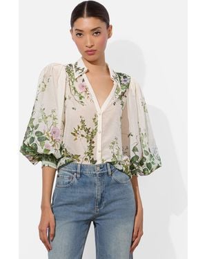 Alice + Olivia Charis Blouse - Natural