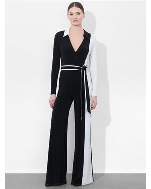 Alice + Olivia Melinda Colorblock Jumpsuit - Blue