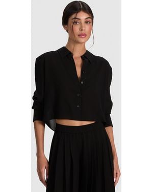 Alice + Olivia Leon Button Down - Black