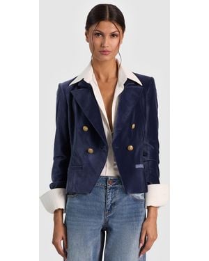 Alice + Olivia Sable Double Breasted Blazer - Blue