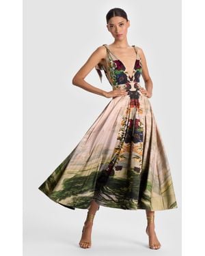 Alice + Olivia Hana Midi Dress - Natural
