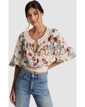 Alice + Olivia Cherelle Button Down Blouse - Blue